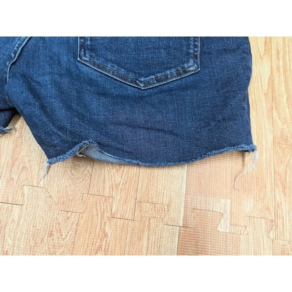 Madewell Mid-Rise Cut Off Distressed Blue Denim Jean Shorts Sz 31 Womens